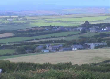 View of the local area with Trevorrick Farm in the foreground